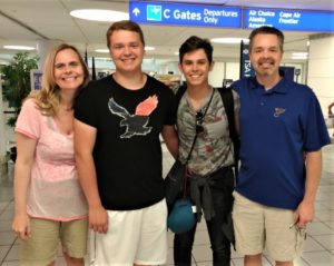 Whitney Family at airport